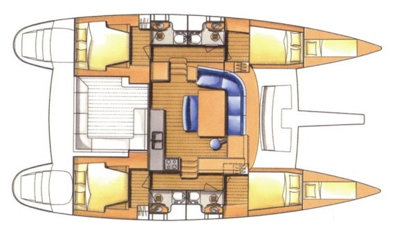 The floor plan of our boat